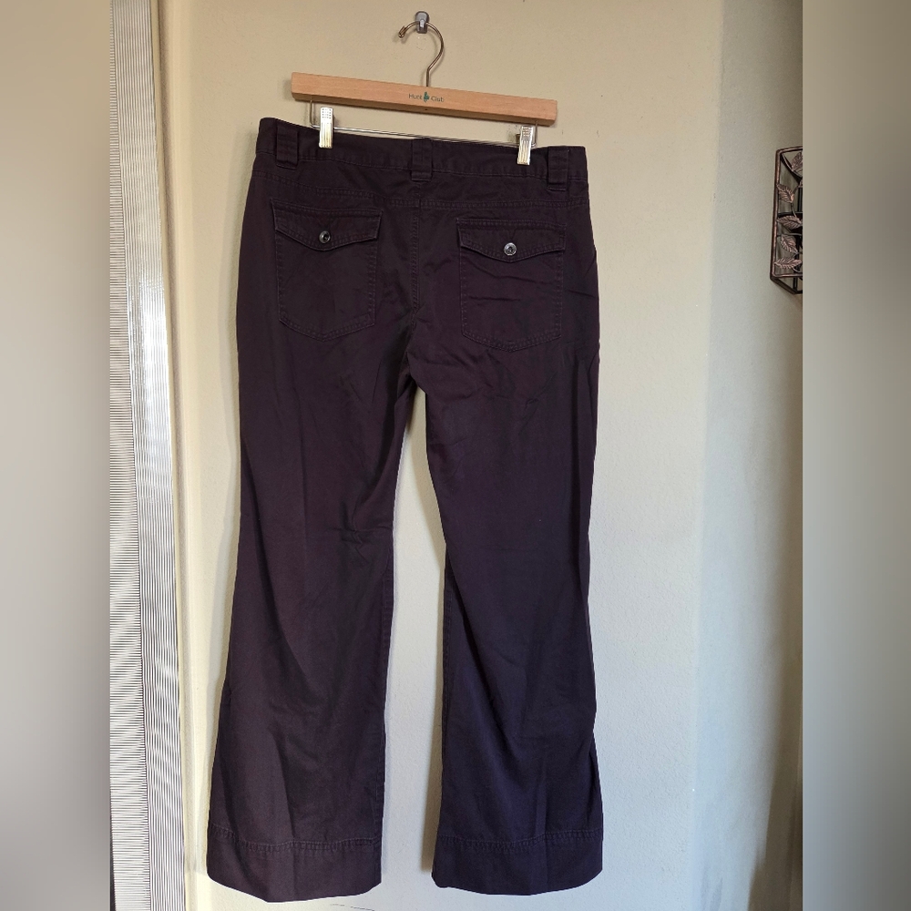 Y2k Banana Republic Chocolate Brown Cotton Trousers Pants Office Business Casual - Picture 5 of 7